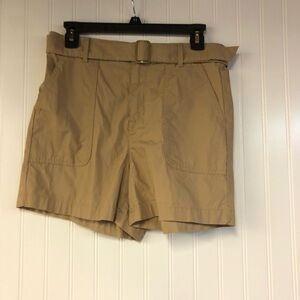 Banana Republic Tan High Waist Elastic Shorts Small